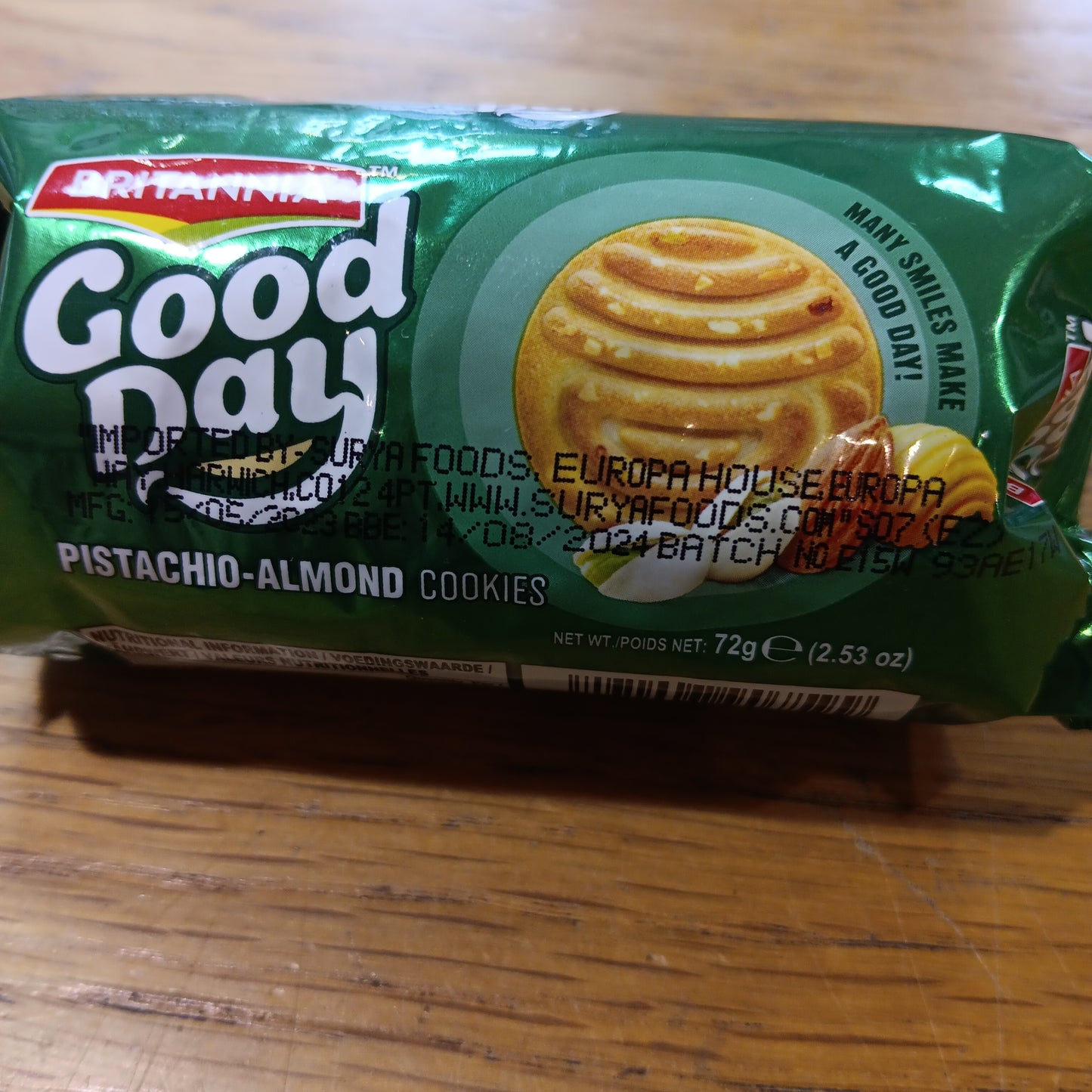 Britannia  good day pistachio  almond cookies