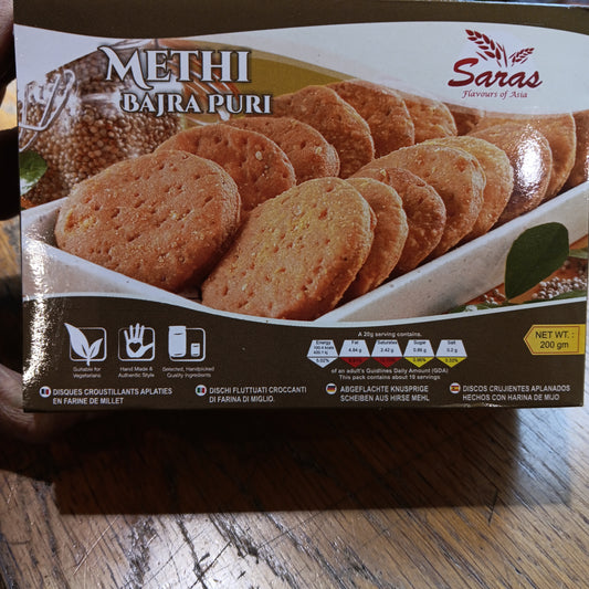 Saras methi bajra puri