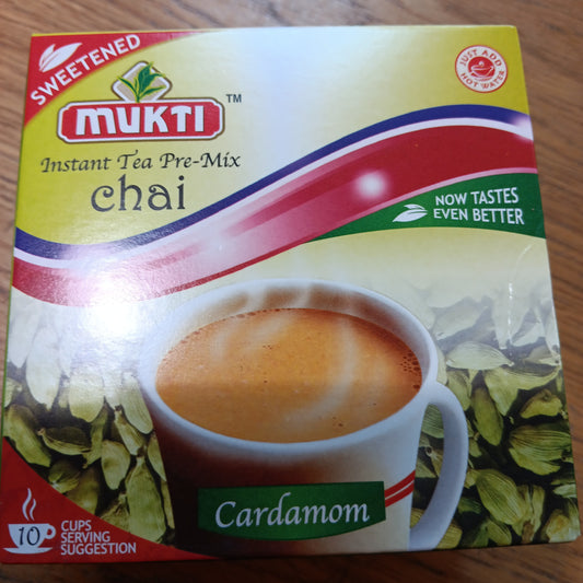 Mukti instant tea pre mix cardamom chai sweetened