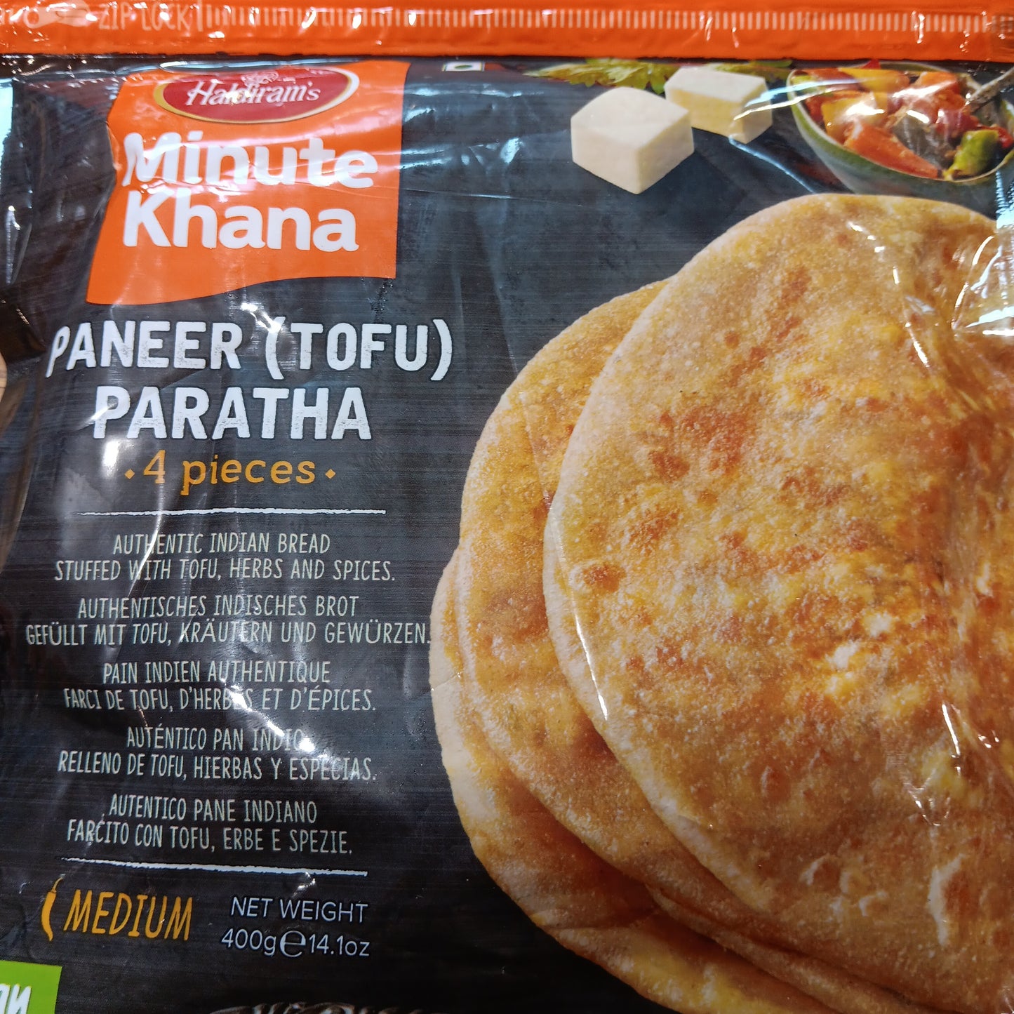 Frozen haldiram paneer (tofu)paratha