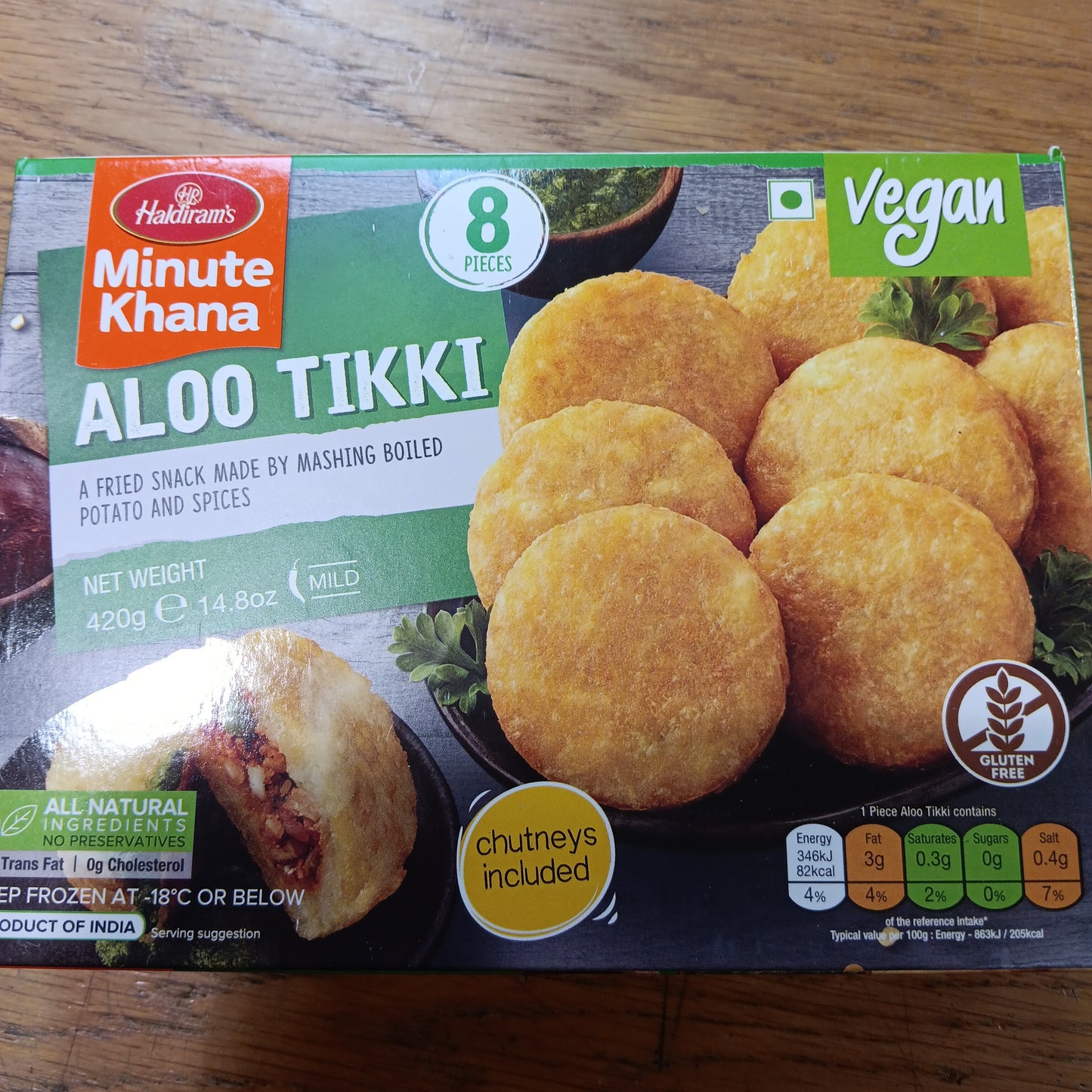 Frozen haldiram aloo tikki