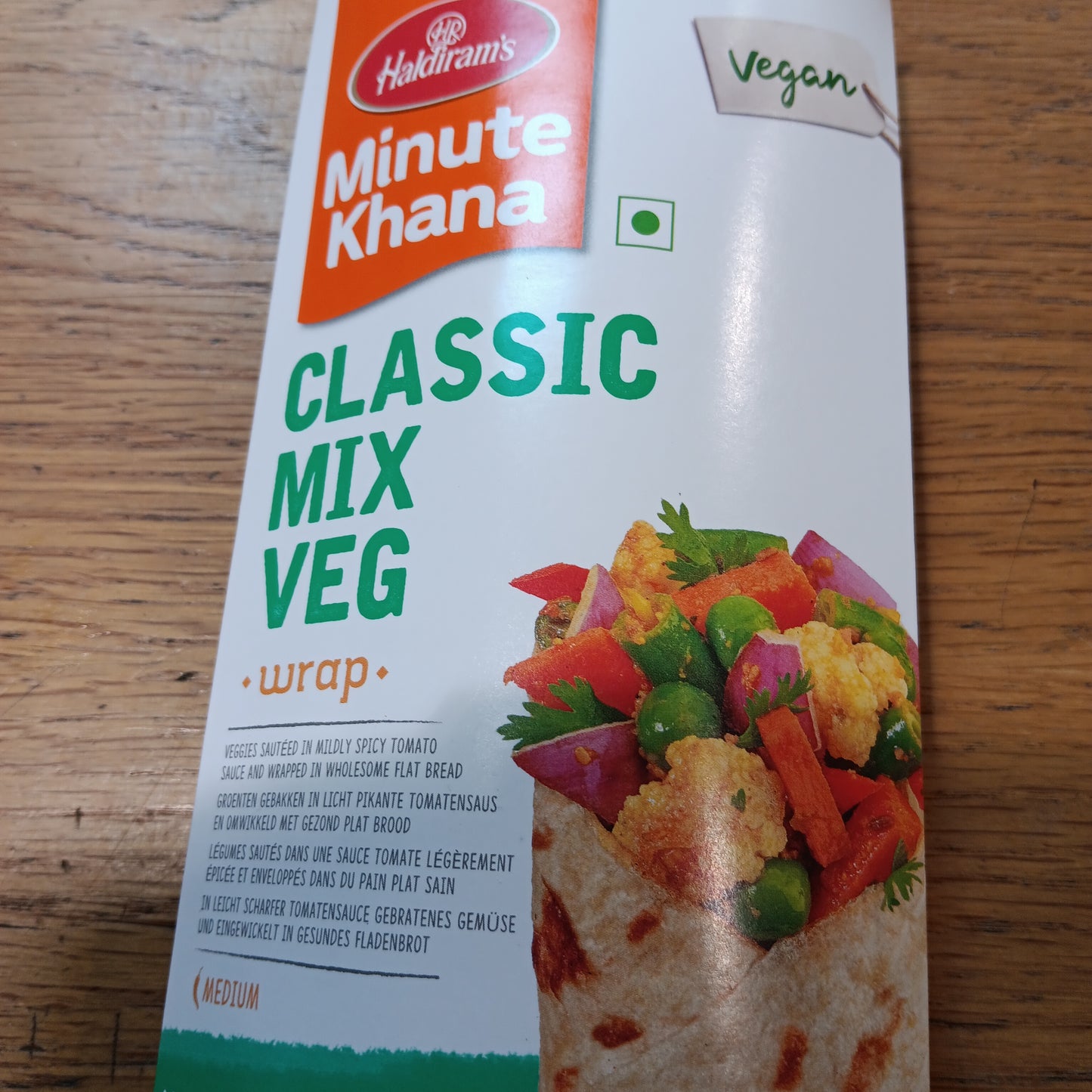 Frozen haldiram classic mix veg wrap